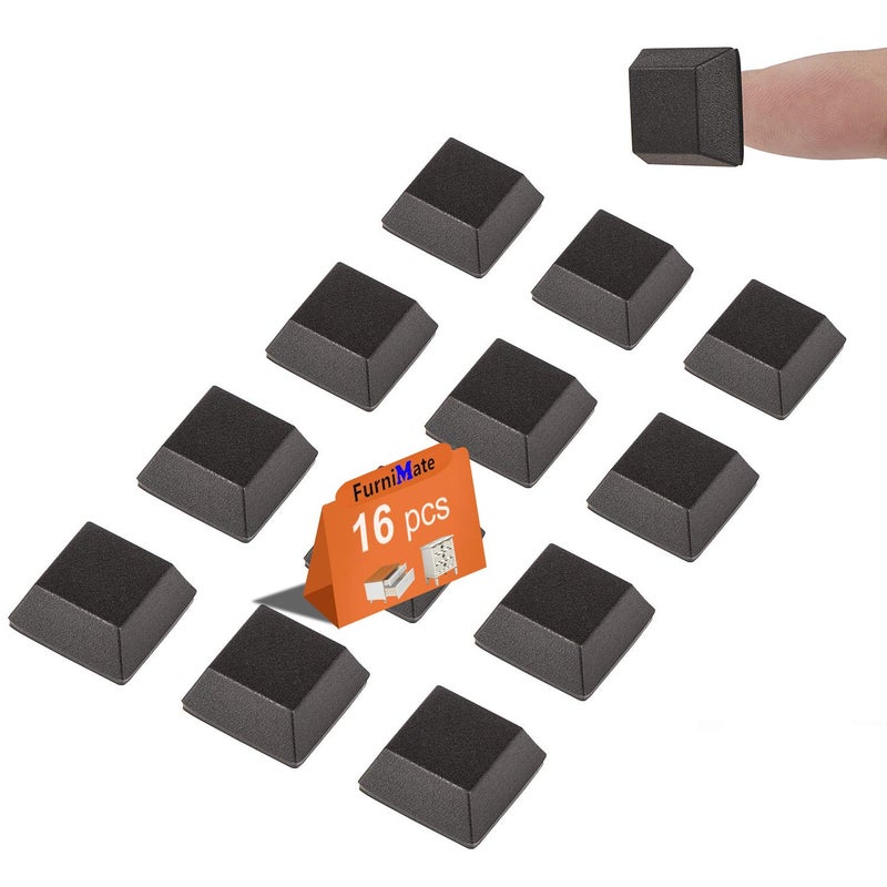 FURNIMATE Rubber Feet for Electronics-Adhesive Rubber Feet 16PCS  Black Rubber Feet Adhesive  Stick On Rubber Feet  Rubber Bumpers Self Adhesive - Image 1